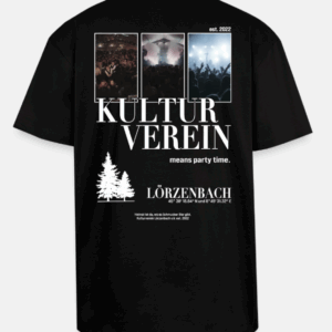 Backprint Oversized T-Shirt Schwarz